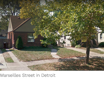 Early years. Marseilles Street, Detroit.